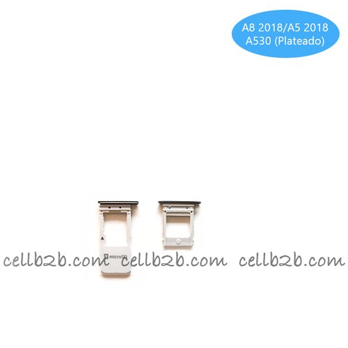 Bandeja de la Tarjeta SIM para Samsung SM-A530 GALAXY A8 (2018) Plateada
