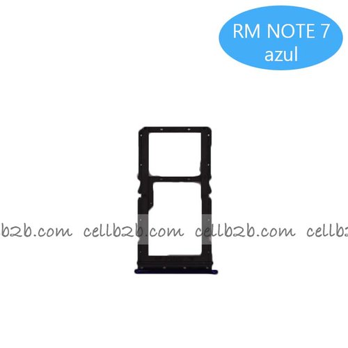 Bandeja de SIM para Xiaomi Redmi Note 7 Azul