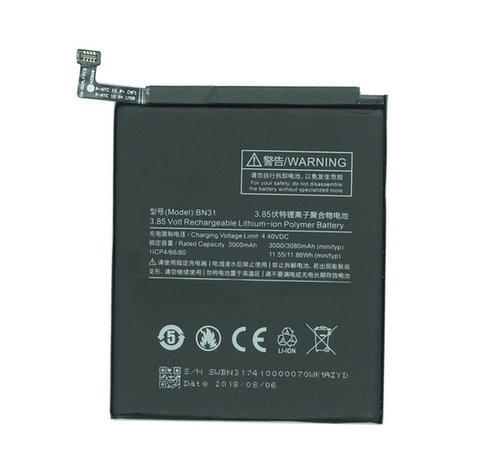 Batería XIaomi Mi A1/ 5X/ Redmi S2/ Redmi Note 5A/ Redmi Y1/ Redmi Y1 Lite/ BN31 3000mAh