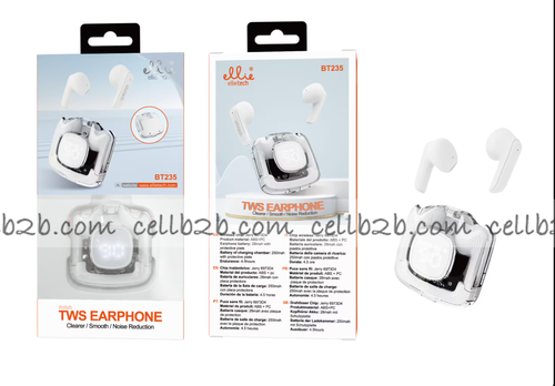 Ellietech BT235 Auriculares in-ear Inalámbrico con Luz TWS BTS