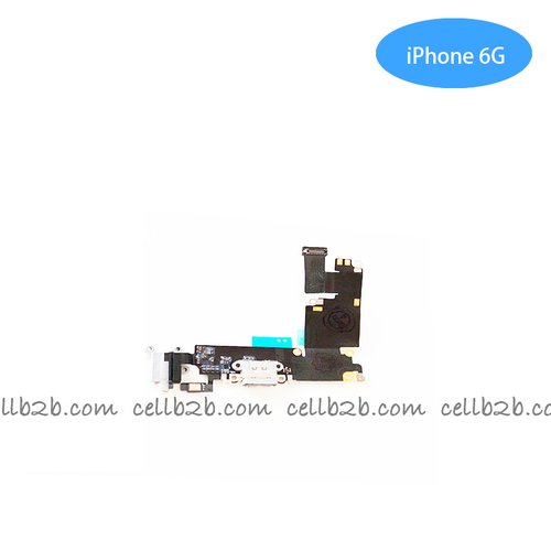 Original Cable Flex de Carga y audio jack para iPhone 6G Gris Oscuro