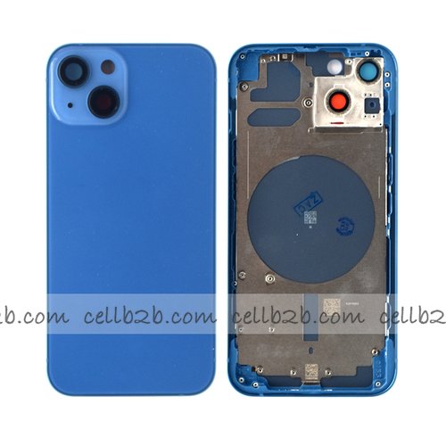 Carcasa Chasis Tapa Con Bandeja iPhone 13 Azul sin Recambios