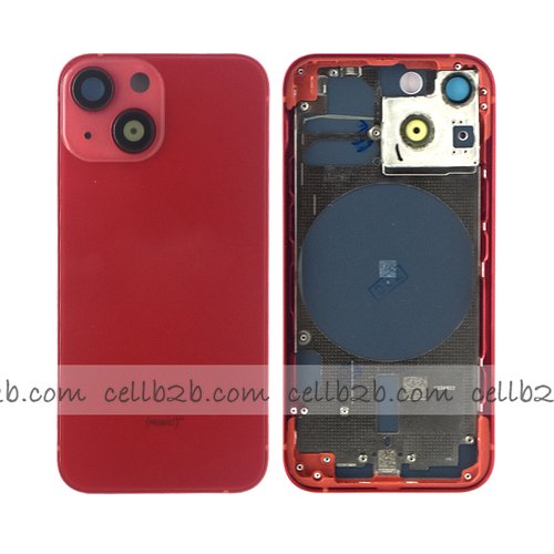 Carcasa Chasis Tapa Con Bandeja iPhone 13 Mini Rojo sin Recambios