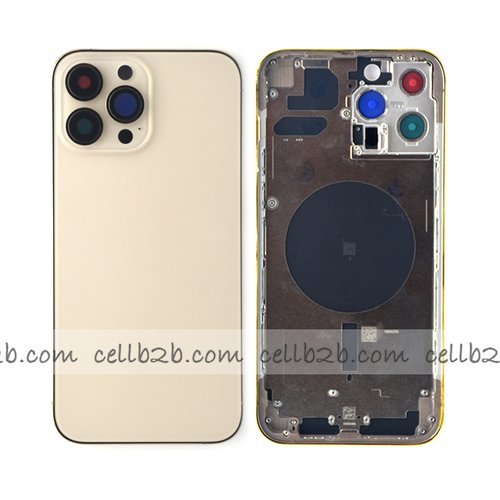Carcasa Chasis Tapa  Con Bandeja iPhone 13 Pro Max Dorado sin Recambios