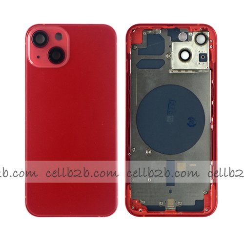 Carcasa Chasis Tapa  Con Bandeja iPhone 13 Rojo sin Recambios