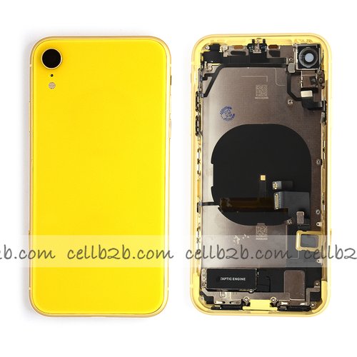 Carcasa Chasis Tapa Con Recambio iPhone XR Amarillo