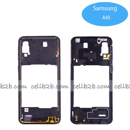 Carcasa Intermedia para Samsung A40 A405 Negro Original
