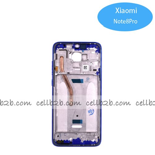 Carcasa Frontal/ Intermedia para Xiaomi Redmi Note 8 Pro Azul Original