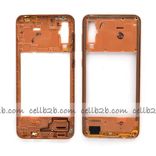 Carcasa Intermedia para Samsung A50 A505 Naranja Original