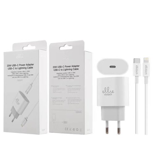 CD311 Cargador con Cable para Tipo C a Lighting 20W ellietech