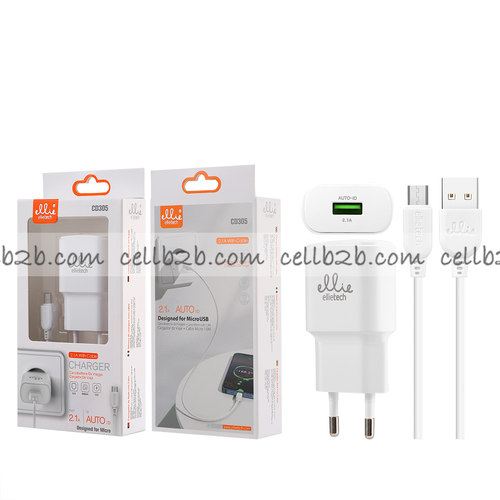 Ellietech CD305 Cargador de Casa para Micro USB 1USB 1M