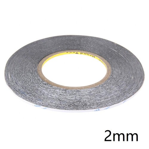 Cinta Adhesiva de Doble Cara Negra 2mm