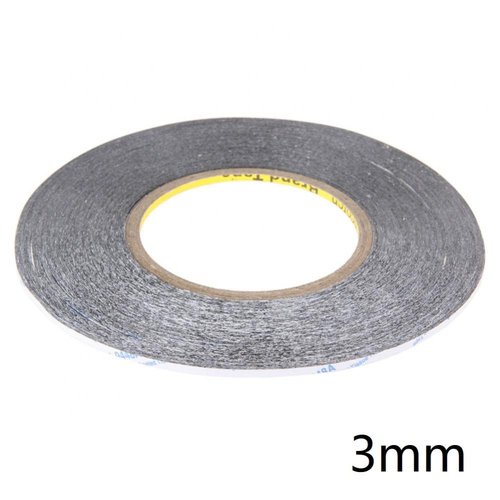 Cinta Adhesiva de Doble Cara Negra 3mm