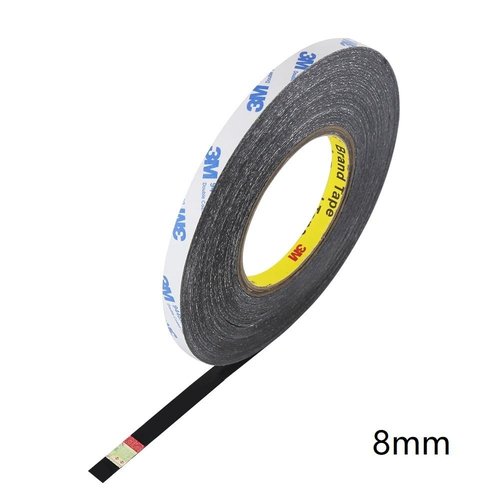 Cinta Adhesiva de Doble Cara Negra 8mm