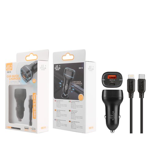 Ellietech CR210 Cargador para Coche iOS iPhone 20W