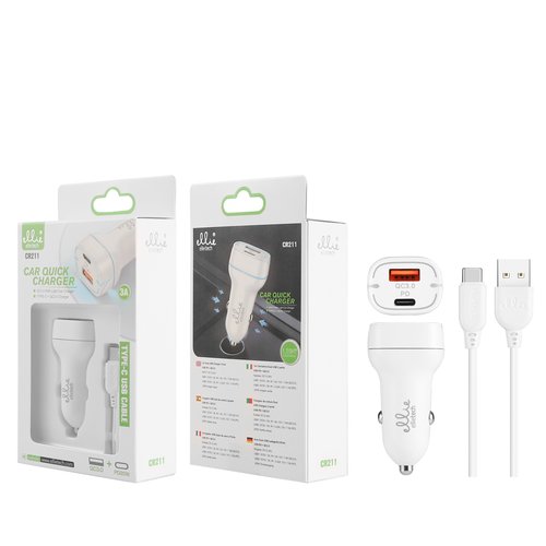 Ellietech CR211 Cargador para Coche Tipo C 20W