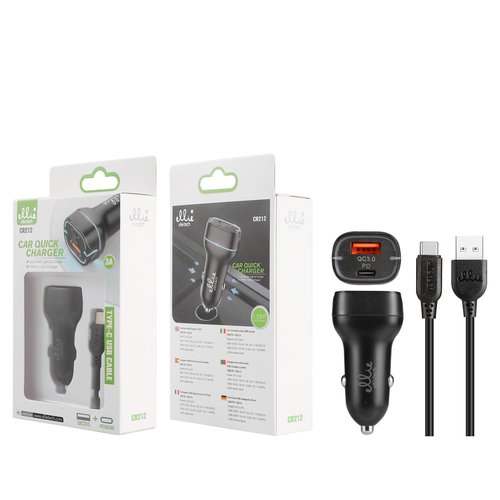 Ellietech CR212 Cargador para Coche Tipo C 20W