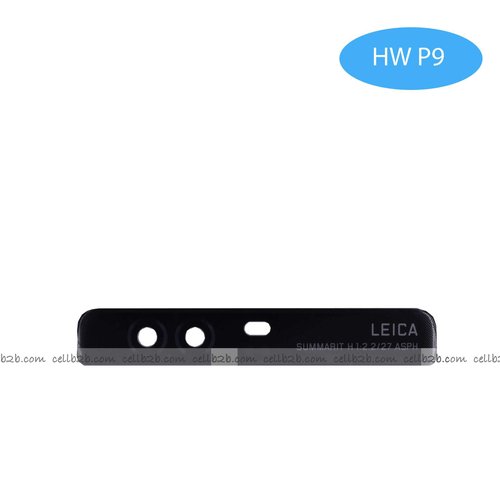 Cristal Cámara para Huawei P9 Negro con pegatina camara