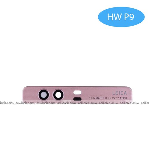 Cristal Cámara para Huawei P9 Rosa con pegatina camara