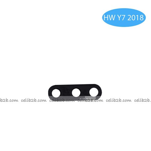 Cristal Cámara para Huawei Y7 2018 Negro con pegatina camara