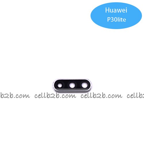Cristal Cámara + Marco para Huawei P30 Lite Blanco