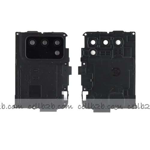 Cristal Cámara + Marco para Samsung A02S A025F Negro
