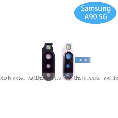Cristal Cámara + Marco para Samsung A90 A905F Blanco