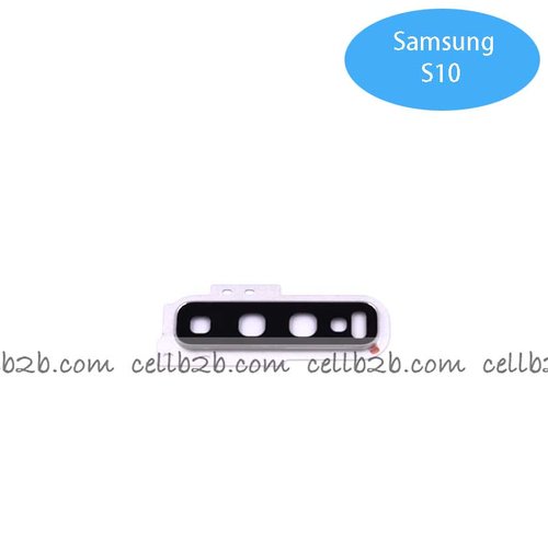 Cristal Cámara + Marco para Samsung S10 G973 Blanco