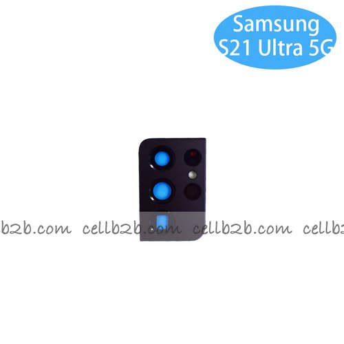 Cristal Cámara + Marco para Samsung S21 Ultra 5G G998B Negro