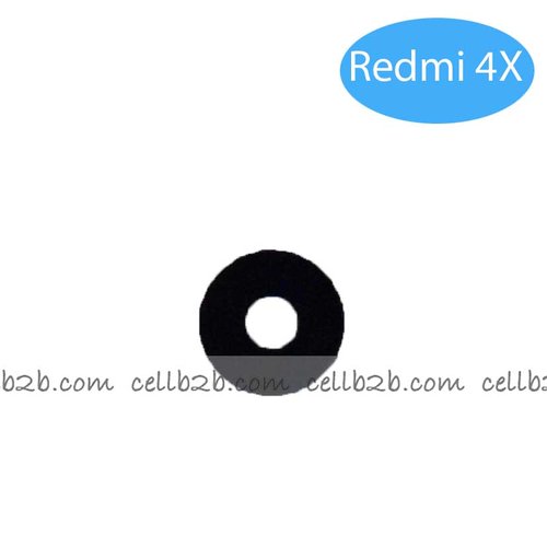 Cristal cámara para Xiaomi Redmi 4X Negro con pegatina