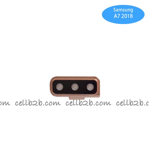 Cristal Cámara + marco para Samsung A7 2018 A750 Dorado camara