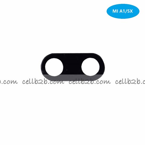Cristal Cámara para Xiaomi A1 / 5X Negro con pegatina camara