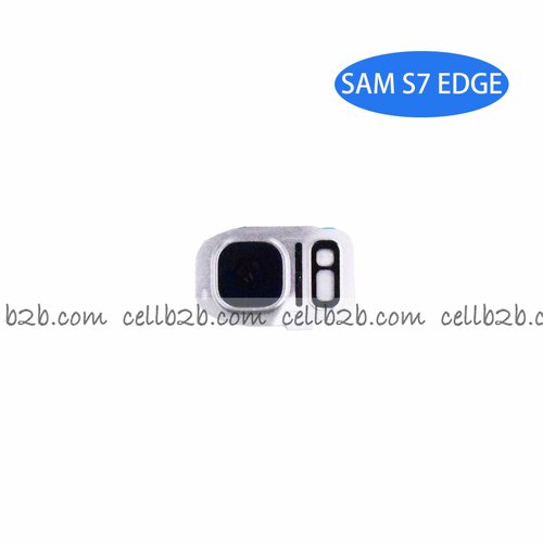 Cristal cámara+marco soporte para SAMSUNG SM-G930F Galaxy S7/SM-G935F S7 Edge Plateado