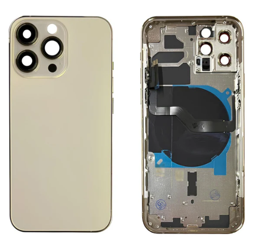 Tapa Chasis iPhone 13 Pro Max Dorado Con Recambios