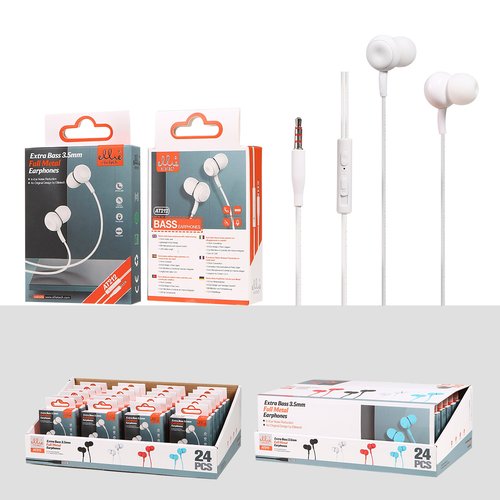Ellietech AT212 Auriculares con Mic + Vol 24