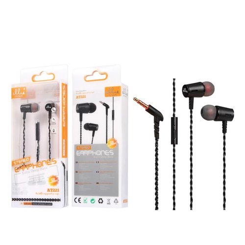 Ellietech AT221 Auriculares in-ear con Microfono + Control de Volumen