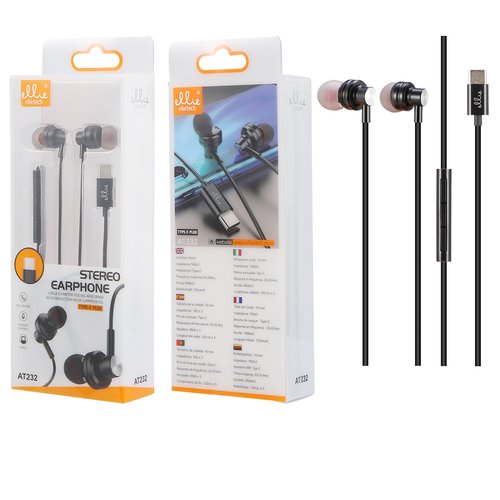 Ellietech AT232 Auriculares In-ear con Cable Tipo C
