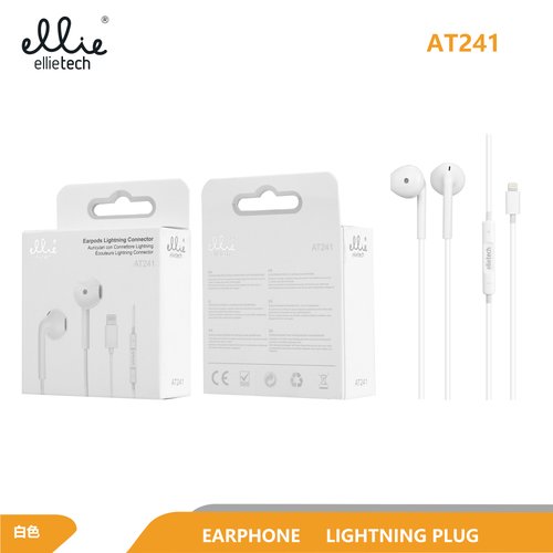 Ellietech AT241 Auriculares con Conector Lightning para iPhone Directo sin BLUETOOTH