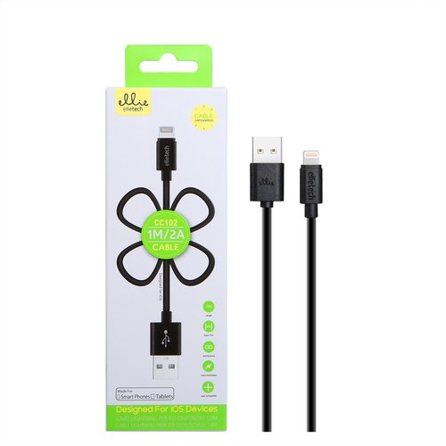 Ellietech CC102 Cable de Dato Lightning Para iOS 1M