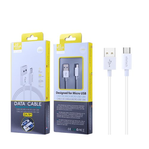 Ellietech CC206 Cable de Dato Micro USB 1M