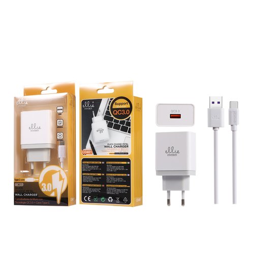 Ellietech CD401 Cargador Tipo-C QC3.0