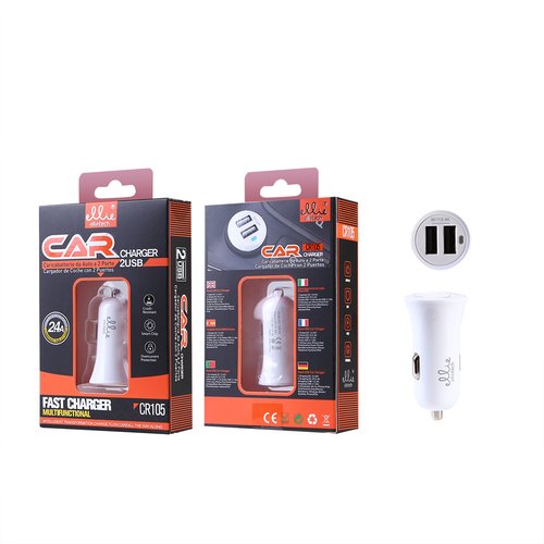 Ellietech CR105 Cargador de Coche 2USB 2.4A
