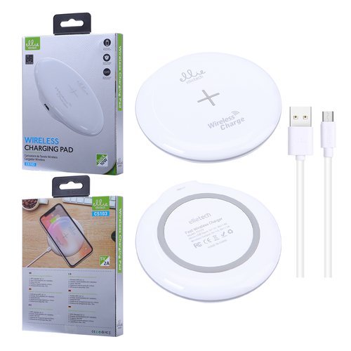 Ellietech CS103 Cargador inalámbrico rápido 10W 2A para Teléfonos inteligentes