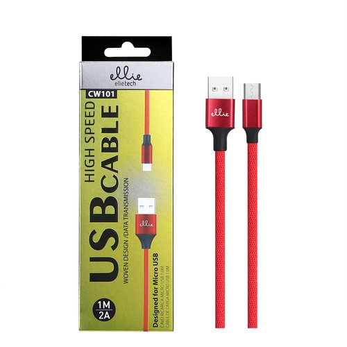 Ellietech CW101 Cable de Dato Micro Usb 2A 1M
