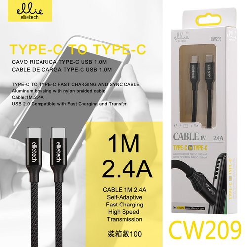 Ellietech CW209 Cable de Tipo C a Tipo C
