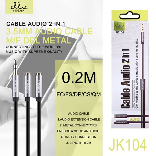 Ellietech JK104 Cable Audio 2in1 1M-2F