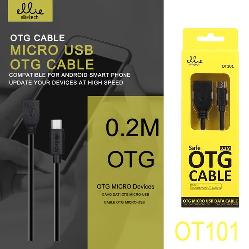 Ellietech OT101 Cable OTG-Micro USB 2A  0.2M