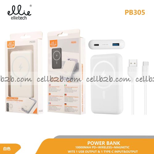 Ellietech PB305 Bateria Externa 10000mAh Portatil Carga Inalambrico Magsafe