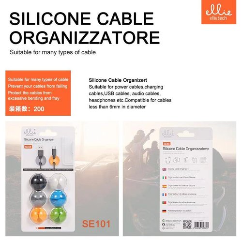 Ellietech SE101 Organizador de Cable para 1 Cable