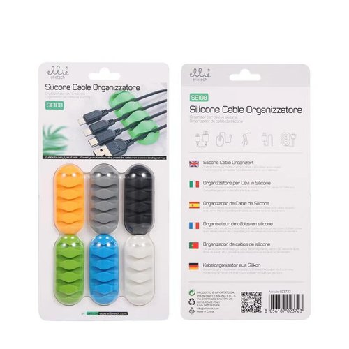 Ellietech SE108 Organizador de Cable para 5 Cables